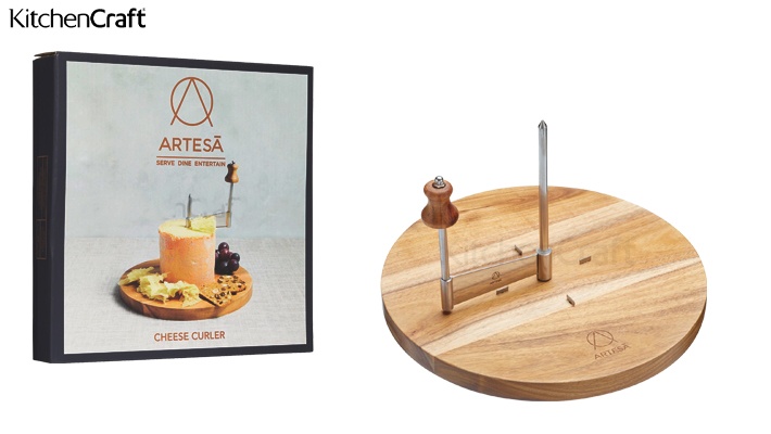 KitchenCraft Artesa Girolle Acacia Cheese Curler