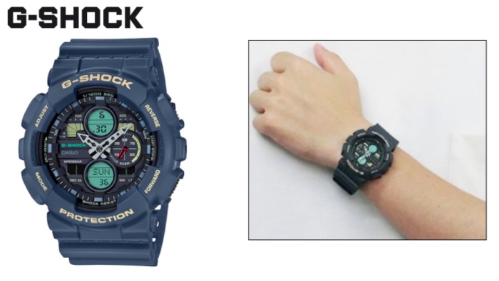 g shock navy blue rose gold