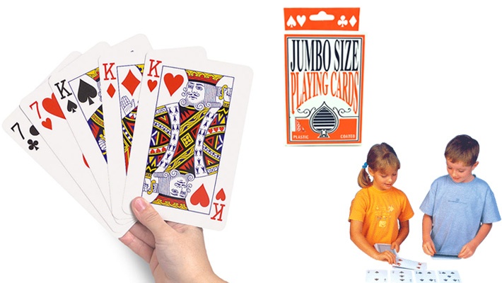 Giant Playing Cards 12×8.5cm plastic coated 